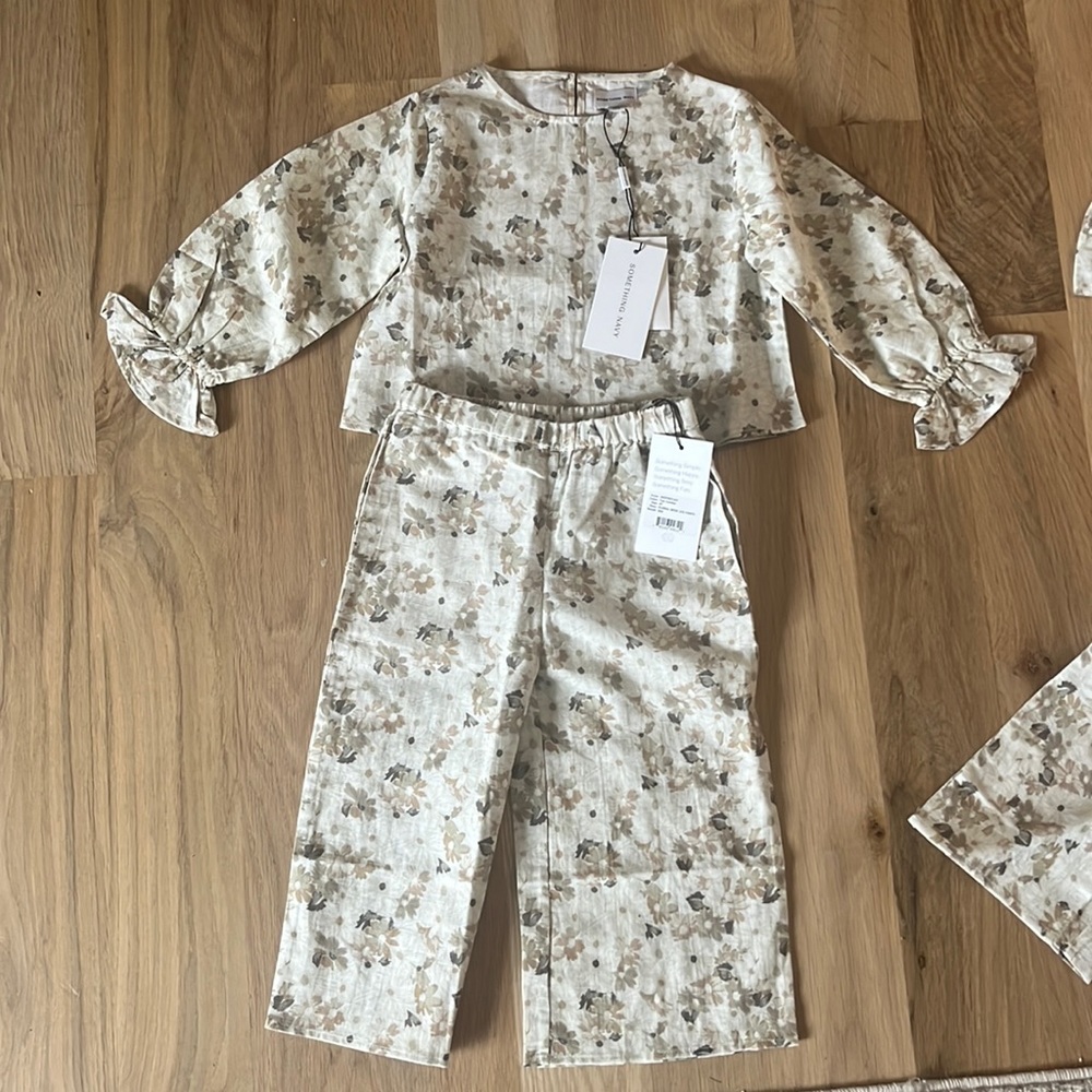 4T Linen Something Navy Set. New with Tags